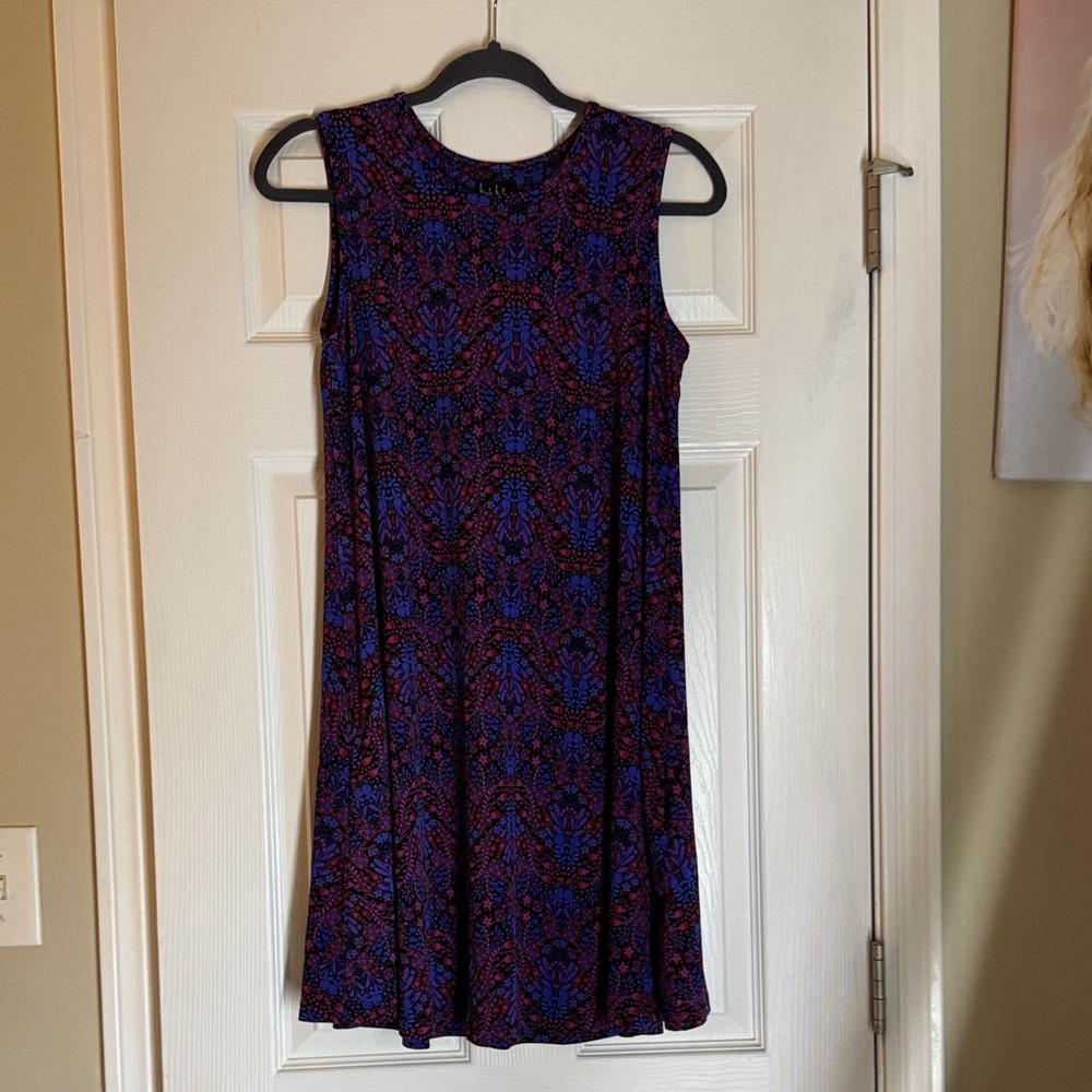 Nicole Miller Vibrant Blue and Red Mini Dress
